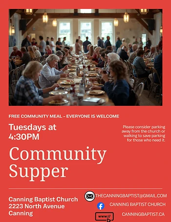 Poster for Community Supper