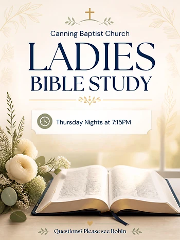 Poster for Ladies Bible Study