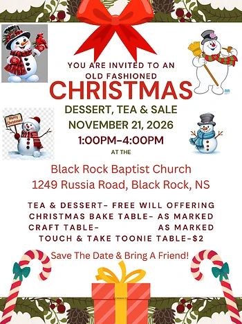 Poster for Black Rock's Annual Old Fashioned Christmas Tea & Sale