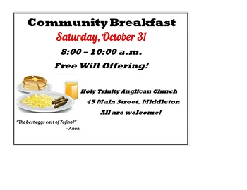 Poster for Community Breakfast