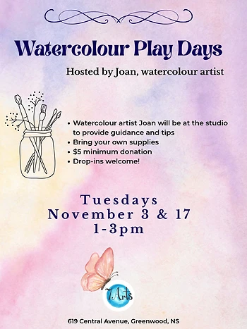 Poster for Watercolour Play Days
