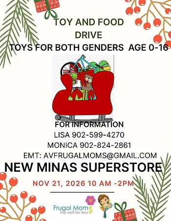 Poster for Frugal Moms Toy And Food Drive