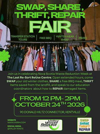 Poster for Swap, Share, Thrift, Repair Fair