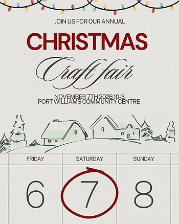 Poster for Port Williams Local Craft Fair