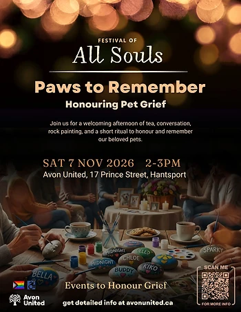 Poster for Festival of All Souls - Paws to Remember: Honouring Pet Grief