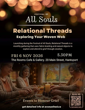 Poster for Festival of All Souls - Relational Threads: Exploring Your Woven Web