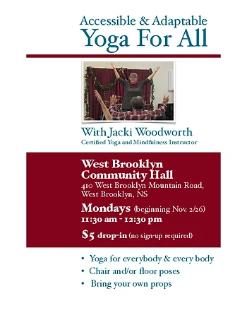 Poster for Accessible & Adaptable YOGA For All