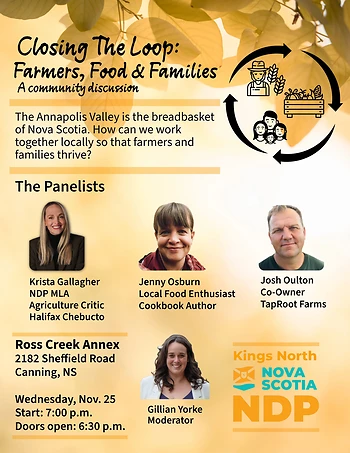 Poster for Closing The Loop: Farmers, Food & Families—A Community Discussion