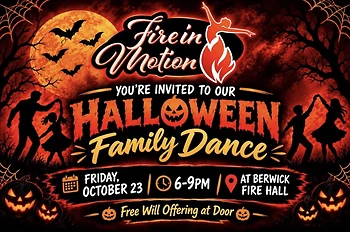 Poster for Fire In Motion Halloween Dance