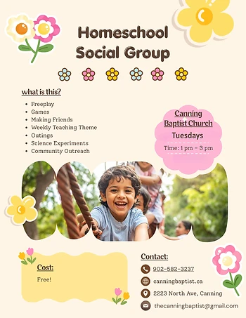 Poster for Homeschool Social Group
