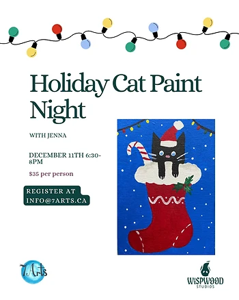 Poster for Holiday Cat Paint Night