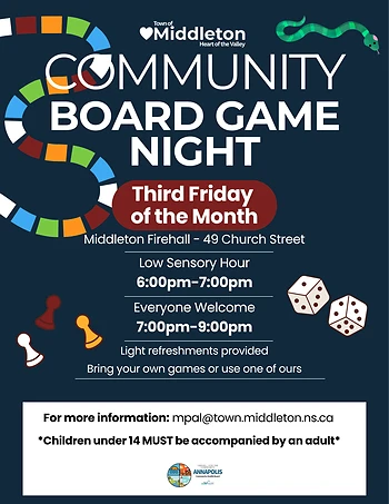 Poster for Community Board Game Night