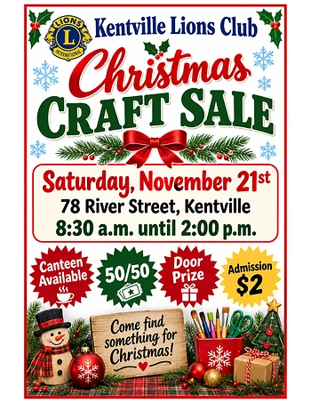 Poster for LIONS' Christmas CRAFT Sale