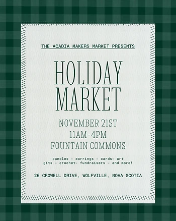 Poster for Acadia Makers - Holiday Market