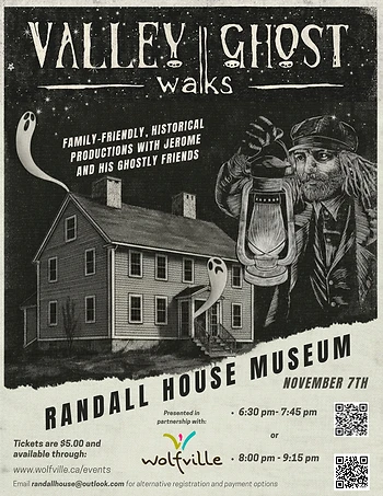 Poster for Valley Ghost Walks at Randall House Museum