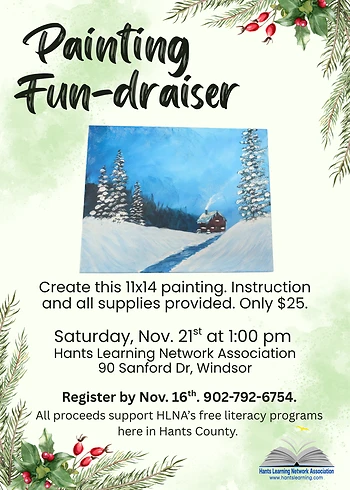 Poster for Painting Fun-draiser Workshop