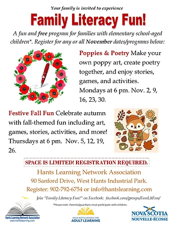 Poster for Festive Fall Family Fun