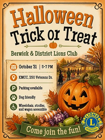 Poster for Berwick Lions Trick or Treat