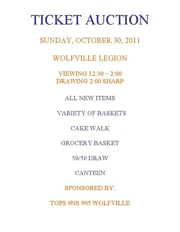 Poster for Ticket Auction