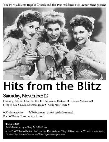 Poster for Hitz from the Blitz Dinner Cabaret
