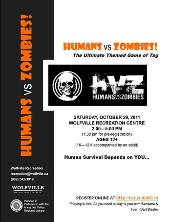 Poster for Humans vs. Zombies
