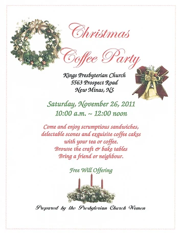 Poster for Christmas Coffee Party