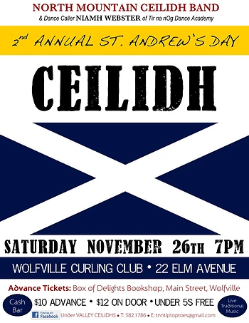 Poster for St. Andrew's Day Ceilidh Dance