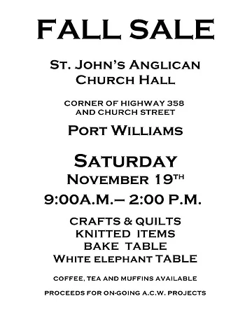 Poster for Fall Quilt and Craft Sale