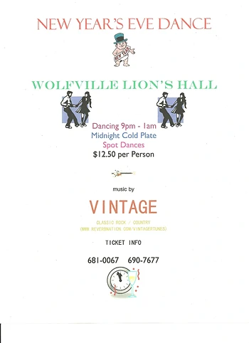 Poster for New Year's Eve Dance