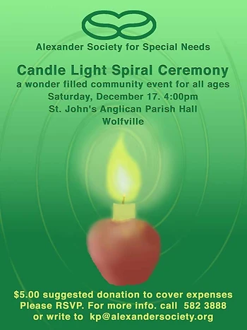 Poster for Candle Light Spiral Ceremony