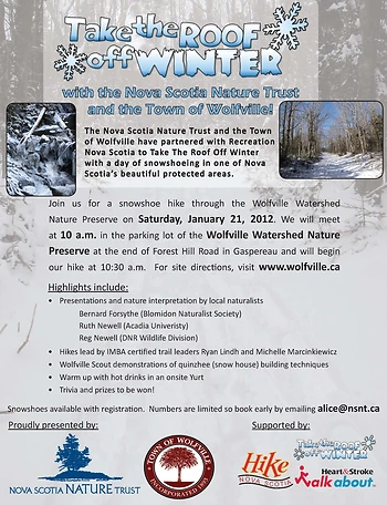 Poster for Winter Hike & Snowshoe