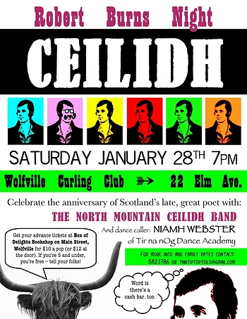 Poster for Robert Burns Night Ceilidh