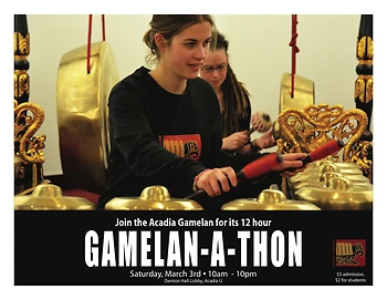 Poster for 12 Hour Gamelan-a-Thon