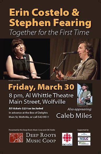 Poster for Erin Costelo & Stephen Fearing