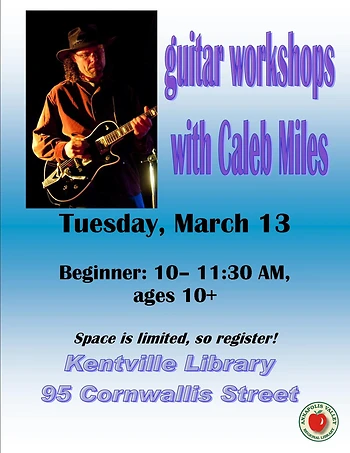 Poster for Guitar Workshop with Caleb Miles
