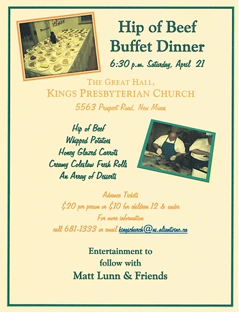 Poster for Hip of Beef Buffet & Concert
