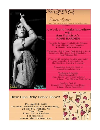 Poster for Rose Hips Belly Dance Show