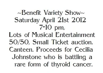 Poster for Musical Benefit Variety Show