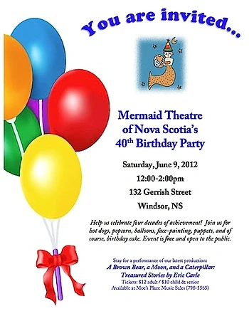 Poster for Mermaid Theatre's Birthday Party