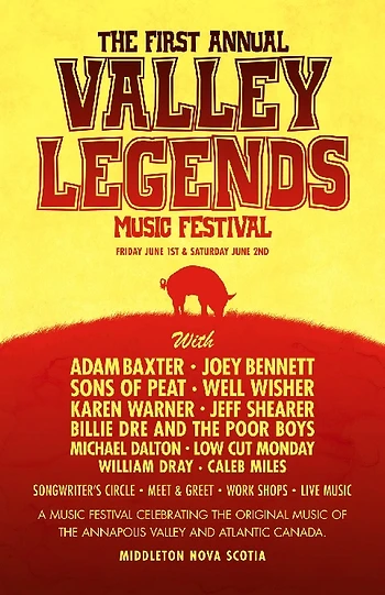 Poster for Valley Legends Songwriter's Workshop