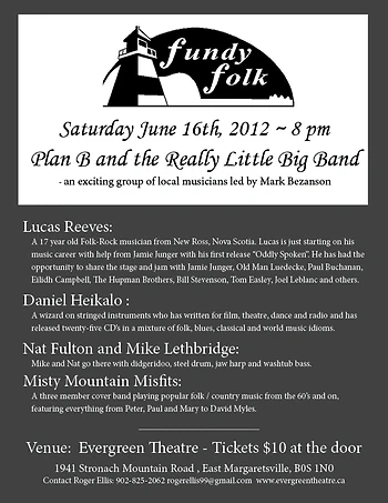Poster for Fundy Folk Night