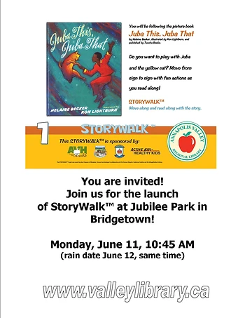Poster for StoryWalk Launch