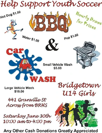 Poster for BBQ and Car Wash
