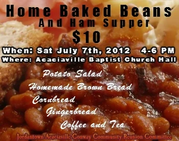Poster for Home Baked Beans and Ham Supper