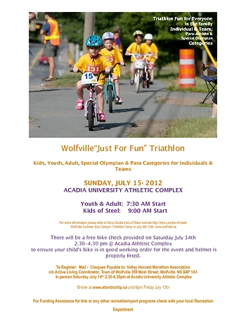 Poster for Just for Fun Triathlon