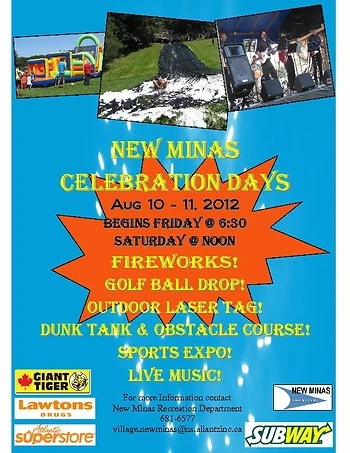 Poster for New Minas Celebration Days!