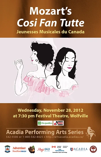 Poster for Mozart's Cosi Fan Tutte