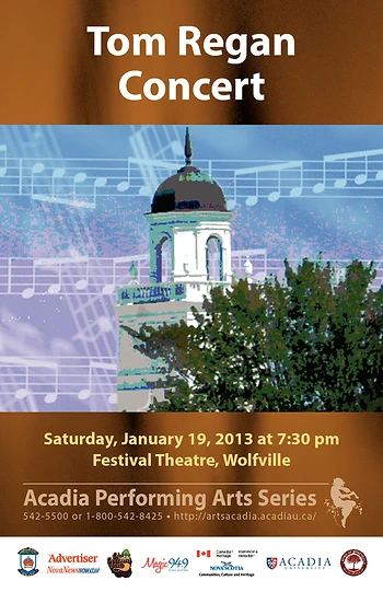 Poster for Tom Regan Memorial Concert