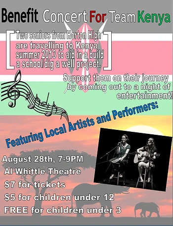 Poster for Benefit Concert for Team Kenya