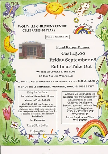 Poster for Fundraising Dinner